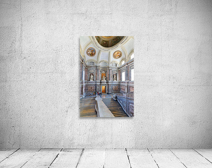 Caserta Campania Italy. The scalone staircase of honour by Luigi Vanvitelli at the Royal Palace Wall Preview