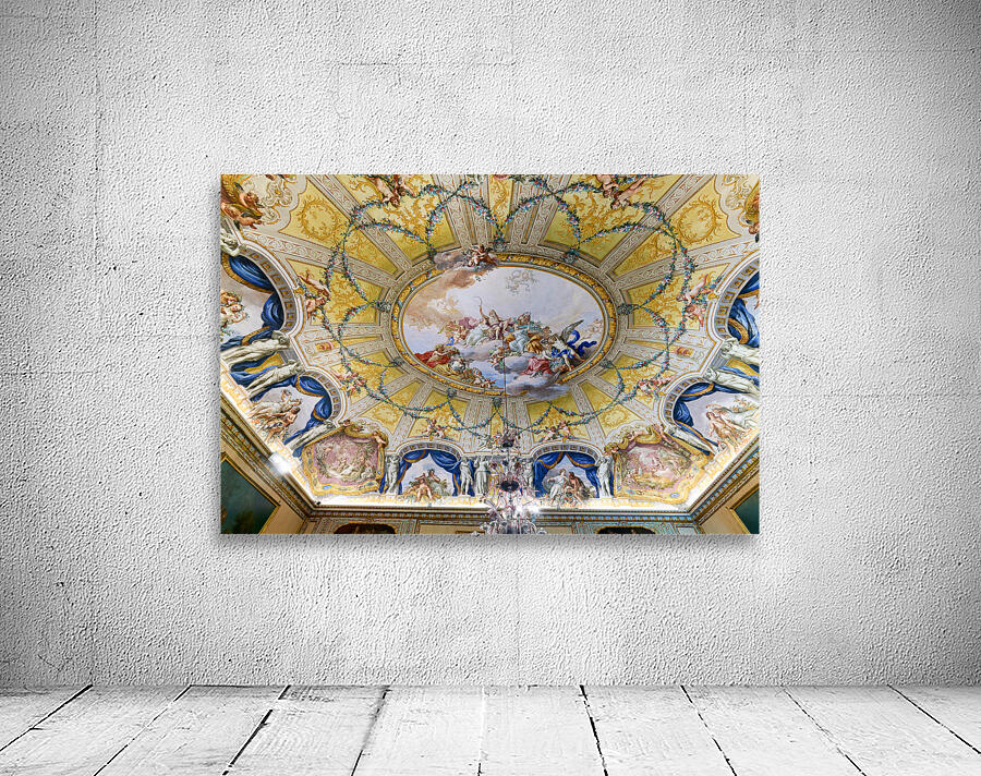 Caserta Campania Italy. The Royal Palace. The ceiling of Queen Maria Carolina apartment Wall Preview