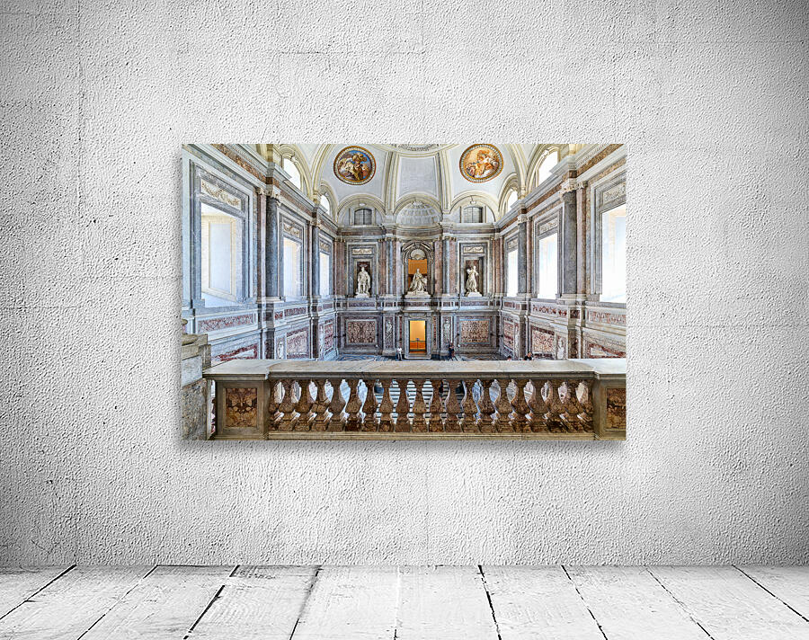 Caserta Campania Italy. The scalone staircase of honour by Luigi Vanvitelli at the Royal Palace Wall Preview