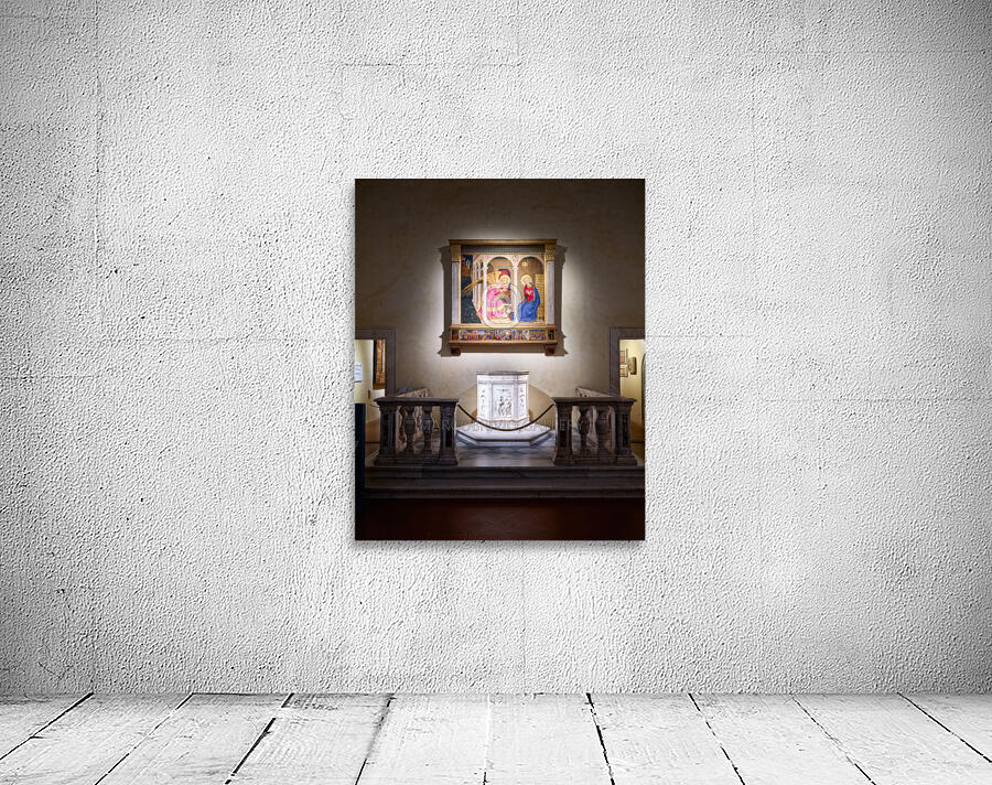 Cortona Arezzo Tuscany Italy. The Annunciation of Cortona is a panel-painting altarpiece or retable by Beato Angelico Wall Preview