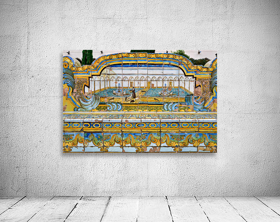 Naples Campania Italy. Santa Chiara Basilica Church. The cloister of the Clarisses Wall Preview