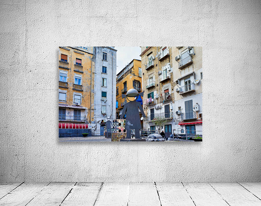 Naples Campania Italy. Montecalvario at Quartieri Spagnoli Spanish Quarters a part of the city of Naples in Italy. It is a poor area suffering from high unemployment and strong influence of Camorra. The area consists of a grid of around eighteen streets b Wall Preview