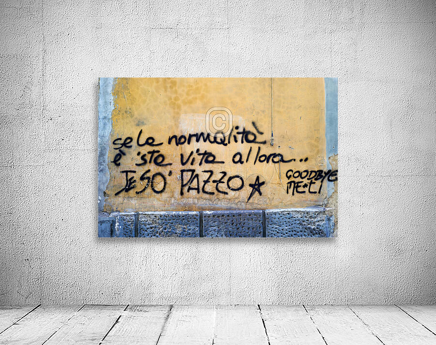 Naples Campania Italy. Street graffiti downtown Wall Preview