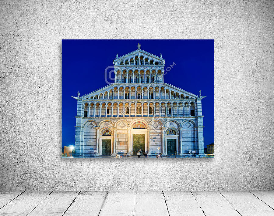 Pisa Tuscany Italy. Piazza dei Miracoli Square of Miracles. The Cathedral at sunset Wall Preview
