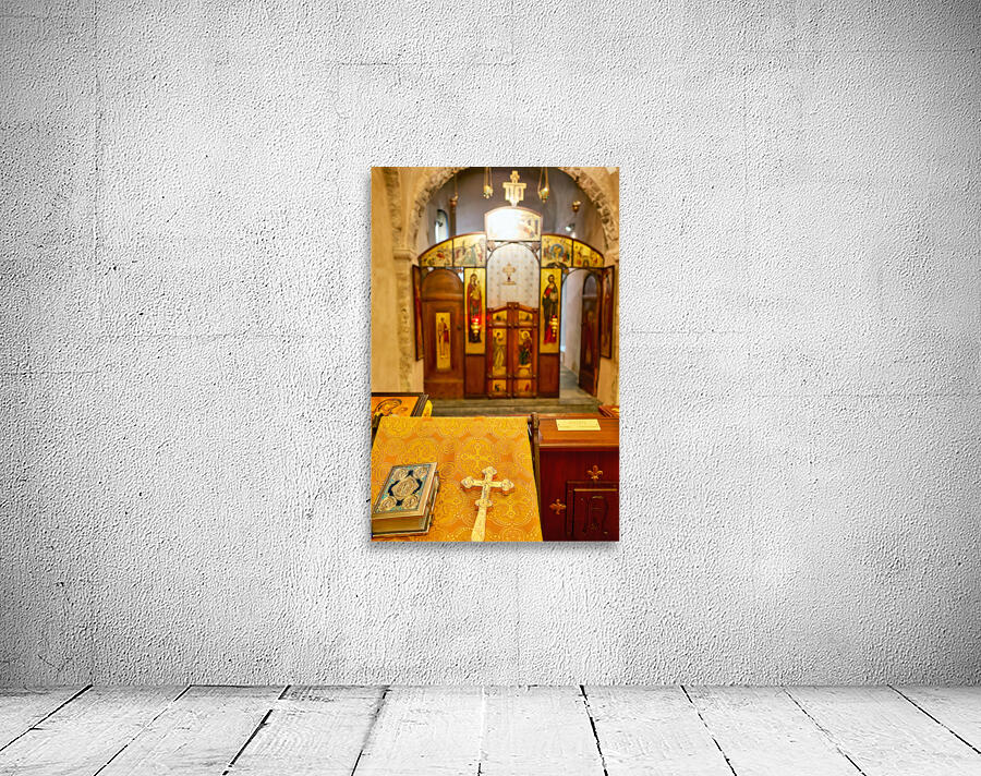 Apulia Puglia Italy. Bari. The Pontifical Basilica of Saint Nicholas. The holy bible Wall Preview