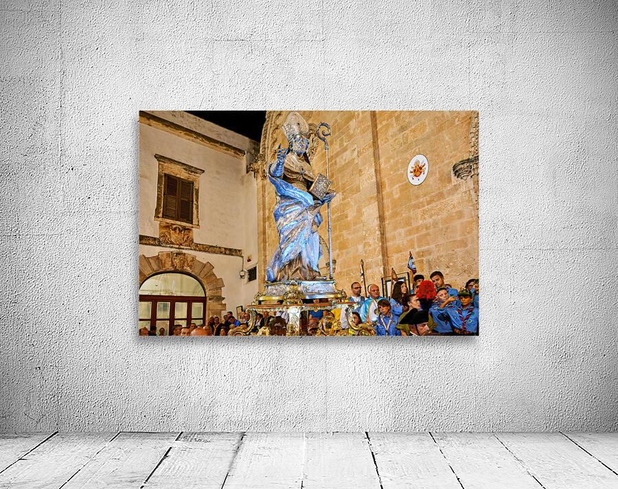 Apulia Puglia Italy. Ostuni. Festival of Saint Orontius. Procession with the statue of the Saint Wall Preview