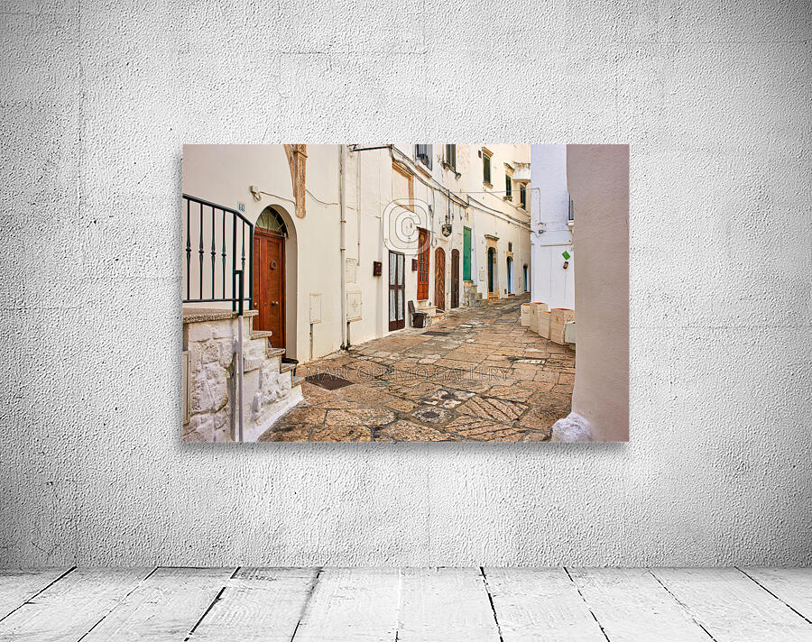 Apulia Puglia Italy. Ostuni. The white town. The narrow alleys of the old town Wall Preview