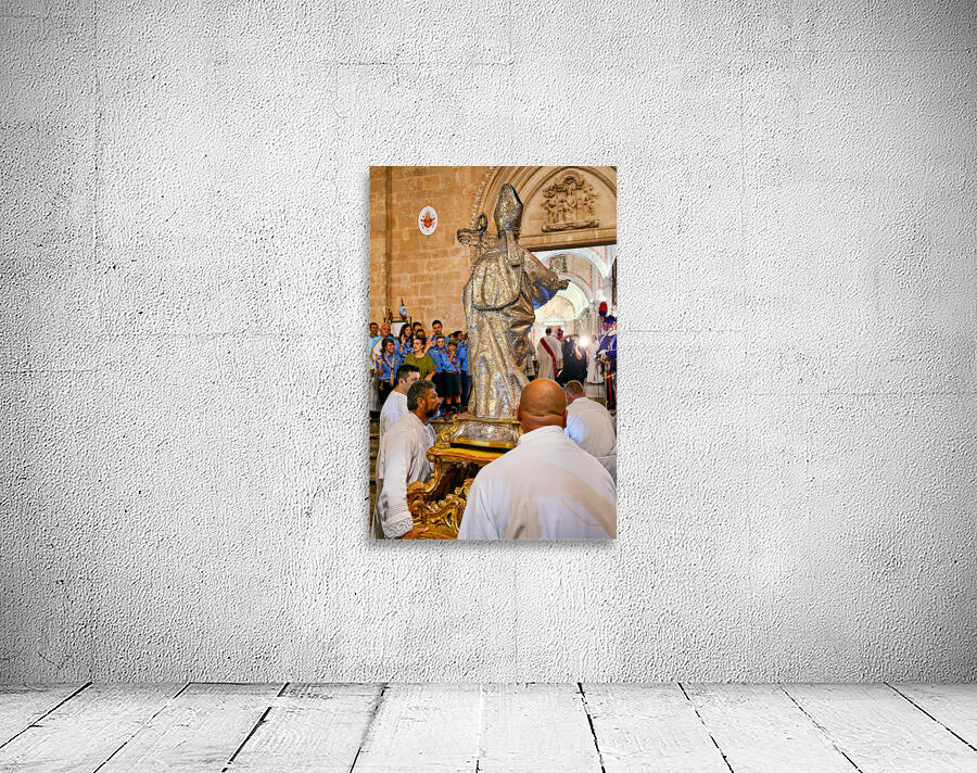 Apulia Puglia Italy. Ostuni. Festival of Saint Orontius. Procession with the statue of the Saint Wall Preview