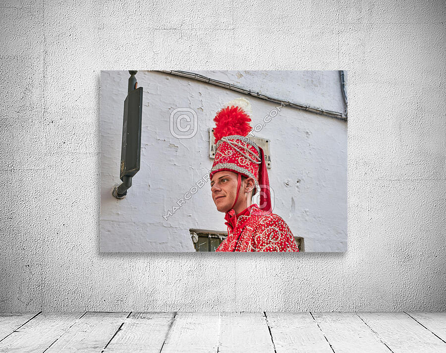 Apulia Puglia Italy. Ostuni. Festival of Saint Orontius. The cavalcata a procession of horses in the streets of the town Wall Preview