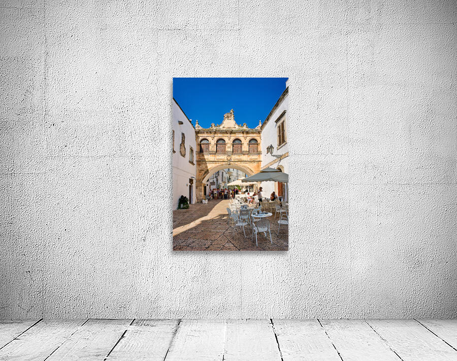 Apulia Puglia Italy. Ostuni. The white town. The Arco Scoppa arch Wall Preview