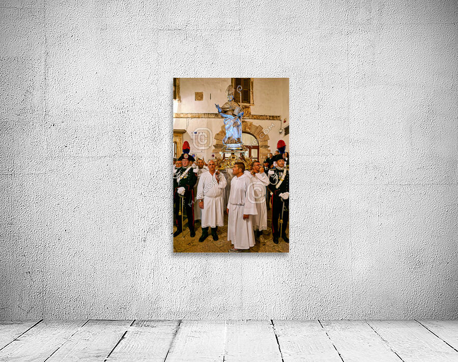 Apulia Puglia Italy. Ostuni. Festival of Saint Orontius. Procession with the statue of the Saint Wall Preview
