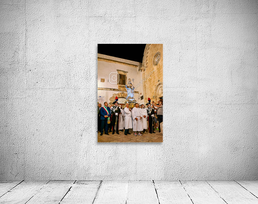Apulia Puglia Italy. Ostuni. Festival of Saint Orontius. Procession with the statue of the Saint Wall Preview
