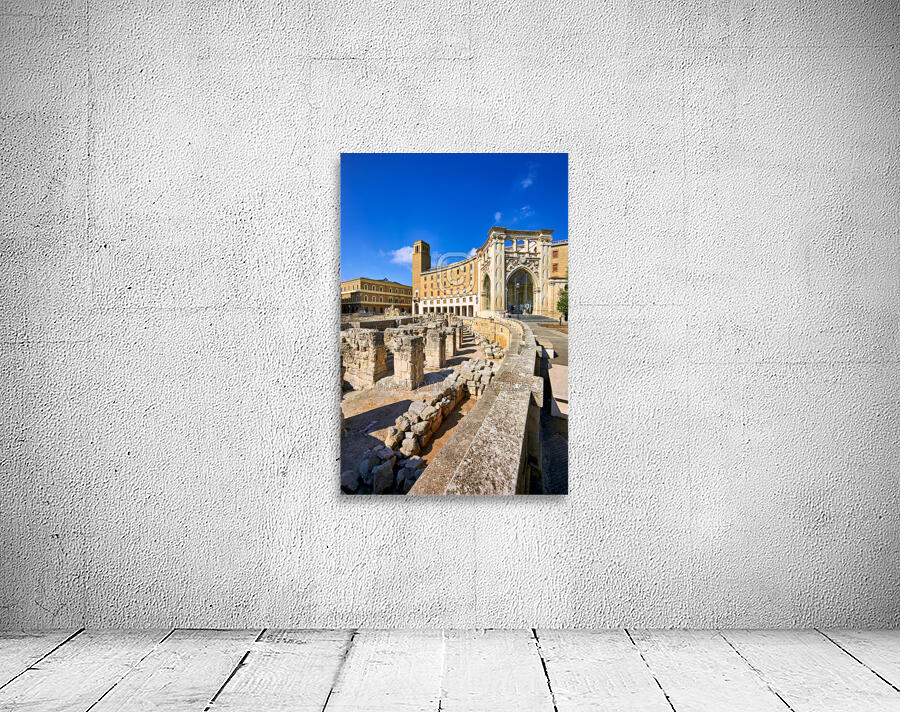 Apulia Puglia Salento Italy. Lecce. The Roman amphitheatre Wall Preview