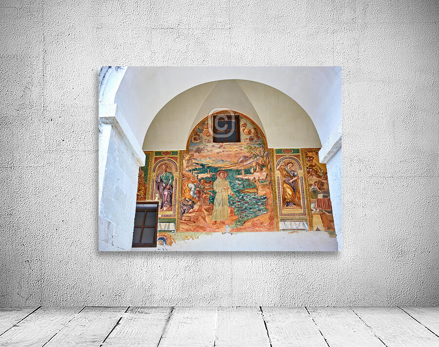 Salento. Apulia Puglia Italy. Galatina. Santa Caterina dAlessandria church. Frescoes in the cloister Wall Preview