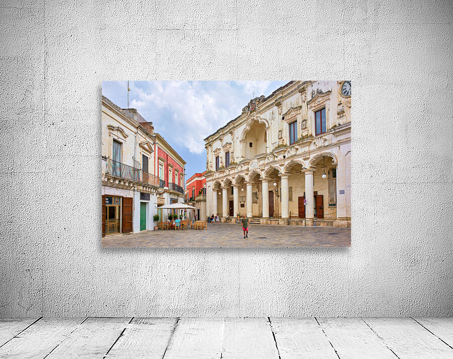 Salento. Apulia Puglia Italy. Nardò. Salandra square Wall Preview