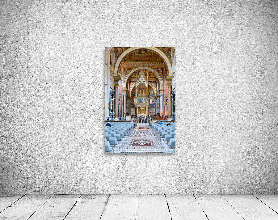 Rome Lazio Italy. The Archbasilica Cathedral of the Most Holy Savior and of Saints John the Baptist and John the Evangelist in the Lateran is a Catholic cathedral church and serves as the seat of the bishop of Rome the pope Wall Preview
