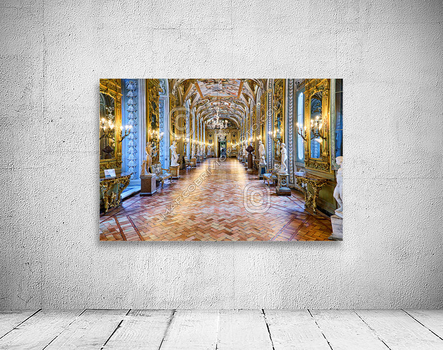 Rome Lazio Italy. The Doria Pamphilj Gallery is a large art collection housed in the Palazzo Doria Pamphilj. Galleria degli specchi mirrors gallery Wall Preview