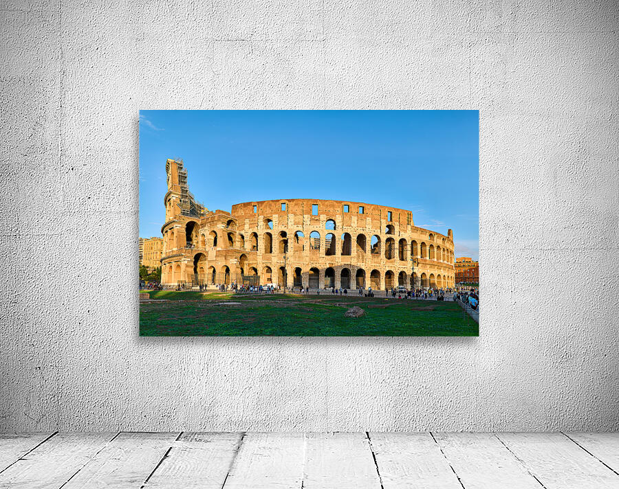 Rome Lazio Italy. The Colosseum Colosseo is an oval amphitheatre in the centre of the city of Rome just east of the Roman Forum Wall Preview