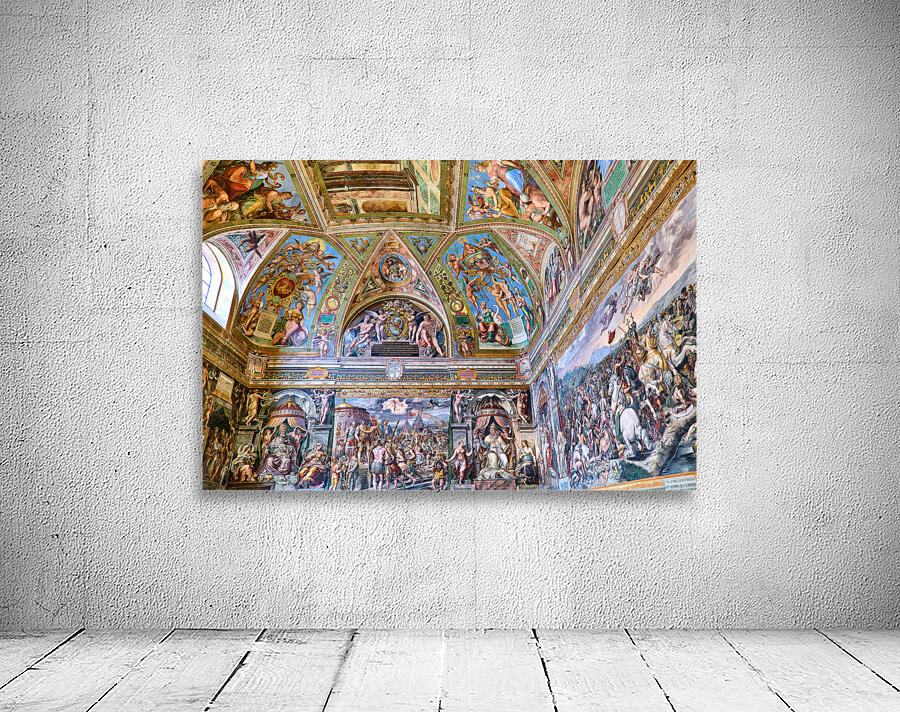 Rome Lazio Italy. The Vatican Museums in Vatican City. Raphael rooms frescoes Wall Preview