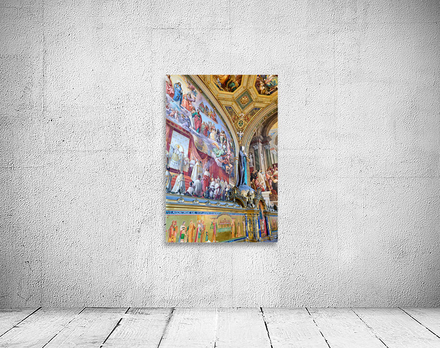 Rome Lazio Italy. The Vatican Museums in Vatican City. Raphael rooms frescoes Wall Preview