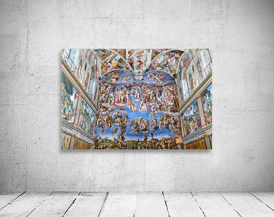 Rome Lazio Italy. The Vatican Museums in Vatican City. Sistine Chapel by Michelangelo. The Last Judgement Wall Preview