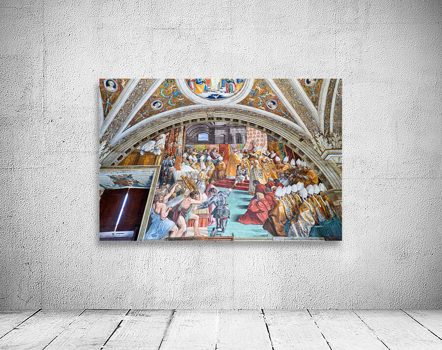 Rome Lazio Italy. The Vatican Museums in Vatican City. Raphael rooms frescoes Wall Preview