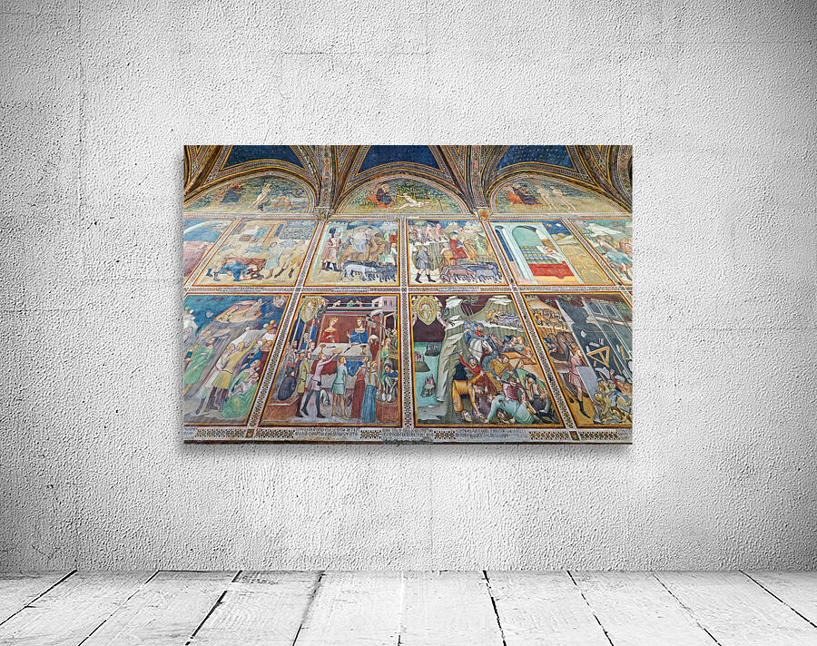 San Gimignano. Tuscany. Italy. The interior of the Collegiata di Santa Maria Assunta. Duomo Cathedral Wall Preview