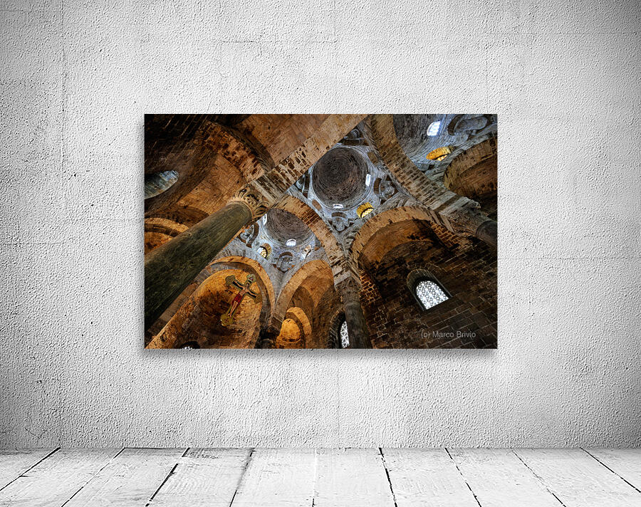 Interior View of the Central Aisle Domes of the Cappella di San Cataldo in Palermo Italy Wall Preview