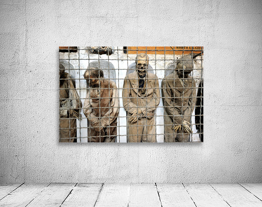 Mummified bodies in Palermo Catacombs. Italy Wall Preview