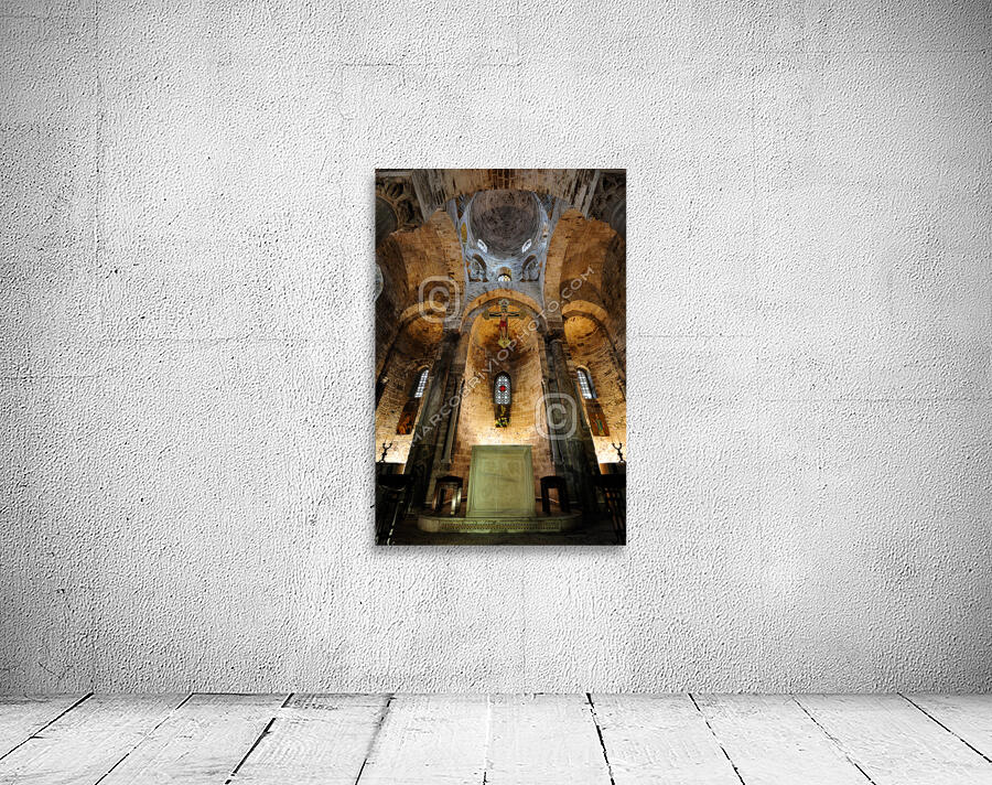 Interior View of the Central Aisle Domes of the Cappella di San Cataldo in Palermo Italy Wall Preview