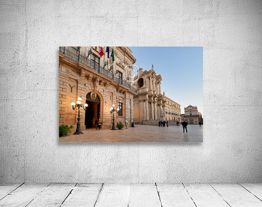 The Town Hall of Syracuse Ortygia. in Piazza Duomo. Sicily Italy Wall Preview