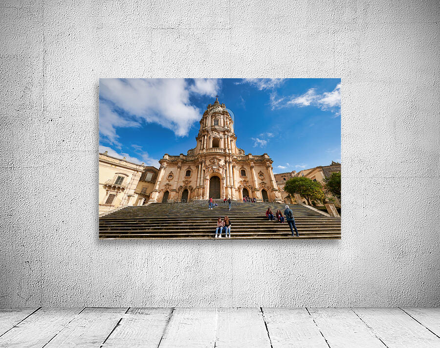 Duomo of San Giorgio Cathedral in Modica Sicily Italy Wall Preview