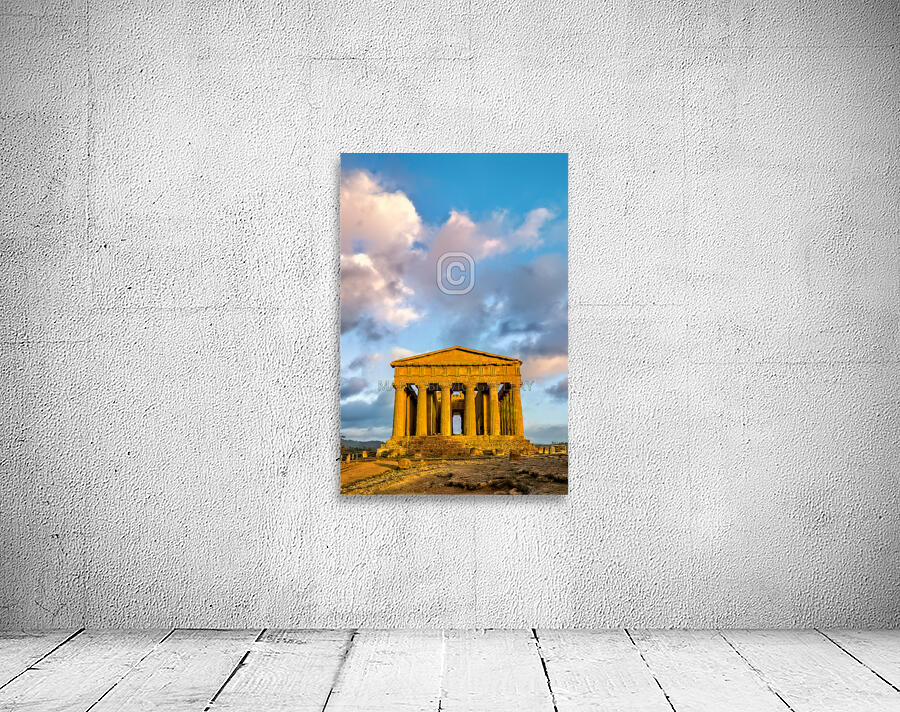 Agrigento Sicily Italy. Temple of Concordia in the Valley of the Temples Wall Preview