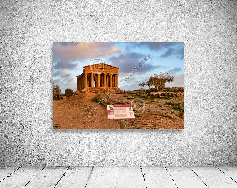 Temple of Concordia Tempio della Concordia. Valle dei Templi Valley of the Temples. Agrigento Sicily Italy Wall Preview
