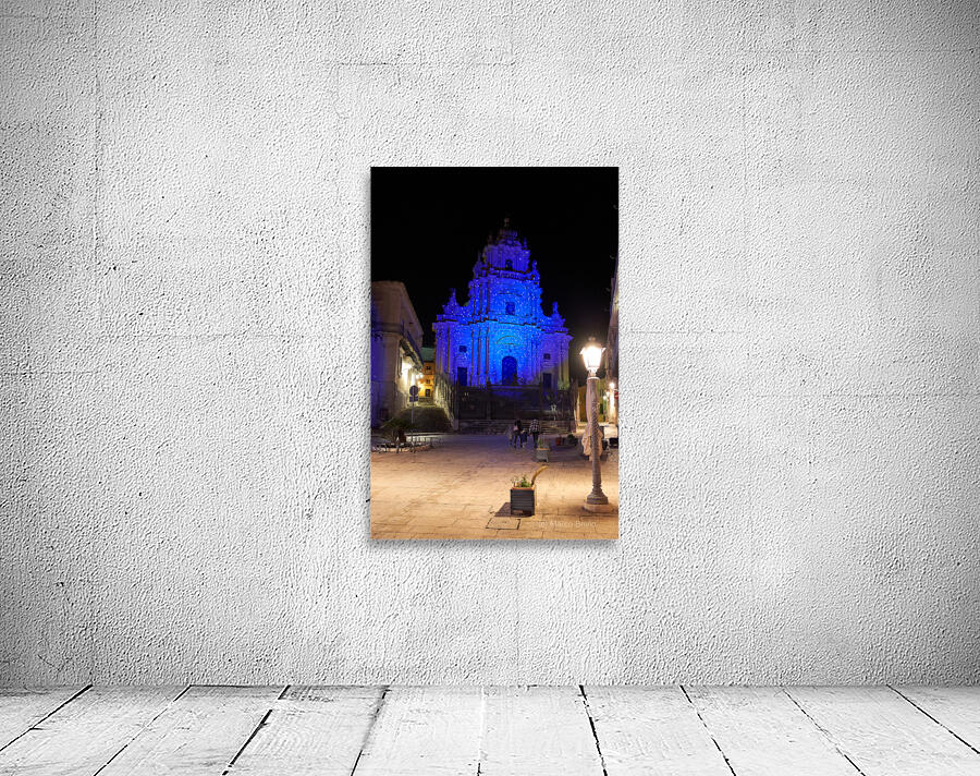 Duomo of San Giorgio Dome of St. George Cathedral in Modica Sicily Italy San Giorgio Cathedral of Ragusa Ibla and Duomo Square. Sicily Italy Wall Preview