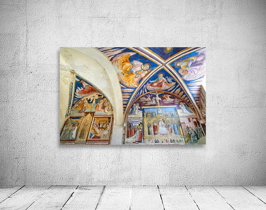 Montefalco Umbria Italy. San Francesco Church frescoed by Benozzo Gozzoli Wall Preview