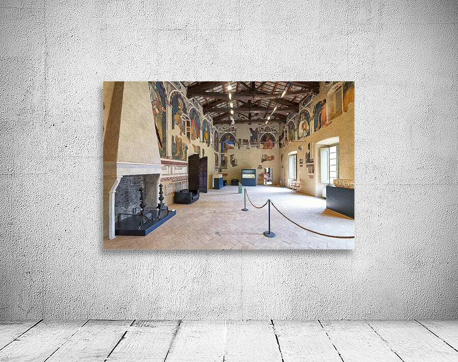 Foligno Umbria Italy. Frescoes at Trinci Palace Palazzo Trinci a patrician residence and museum. Wall Preview