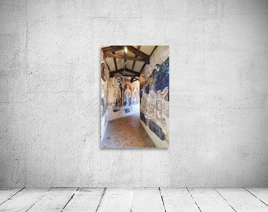 Foligno Umbria Italy. Frescoes at Trinci Palace Palazzo Trinci a patrician residence and museum. Wall Preview