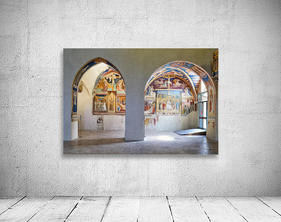 Montefalco Umbria Italy. San Francesco Church frescoed by Benozzo Gozzoli Wall Preview