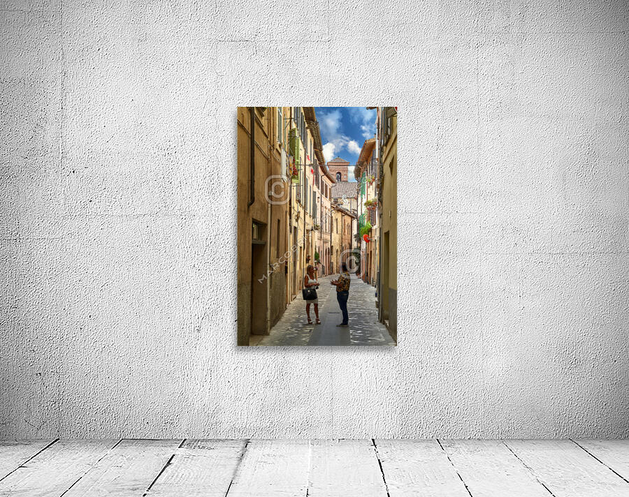 Foligno Umbria Italy. Talking in the alleys of the old town Wall Preview