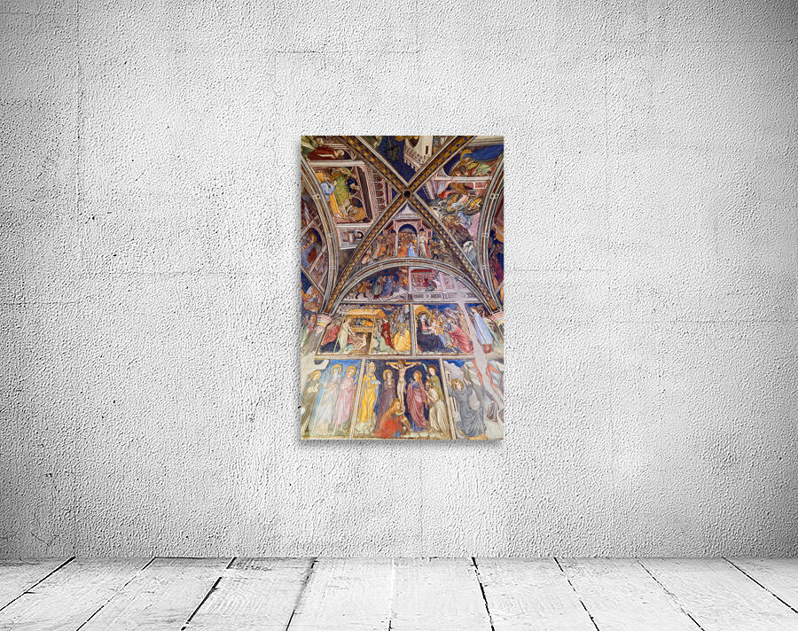 Foligno Umbria Italy. Frescoes at Trinci Palace Palazzo Trinci a patrician residence and museum. Wall Preview