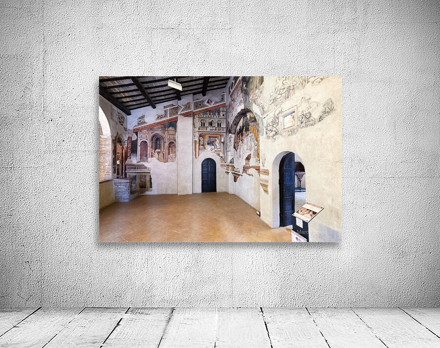 Foligno Umbria Italy. Frescoes at Trinci Palace Palazzo Trinci a patrician residence and museum. Wall Preview