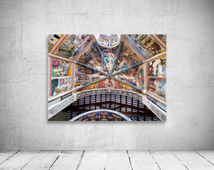 Montefalco Umbria Italy. San Francesco Church frescoed by Benozzo Gozzoli. The apse Wall Preview