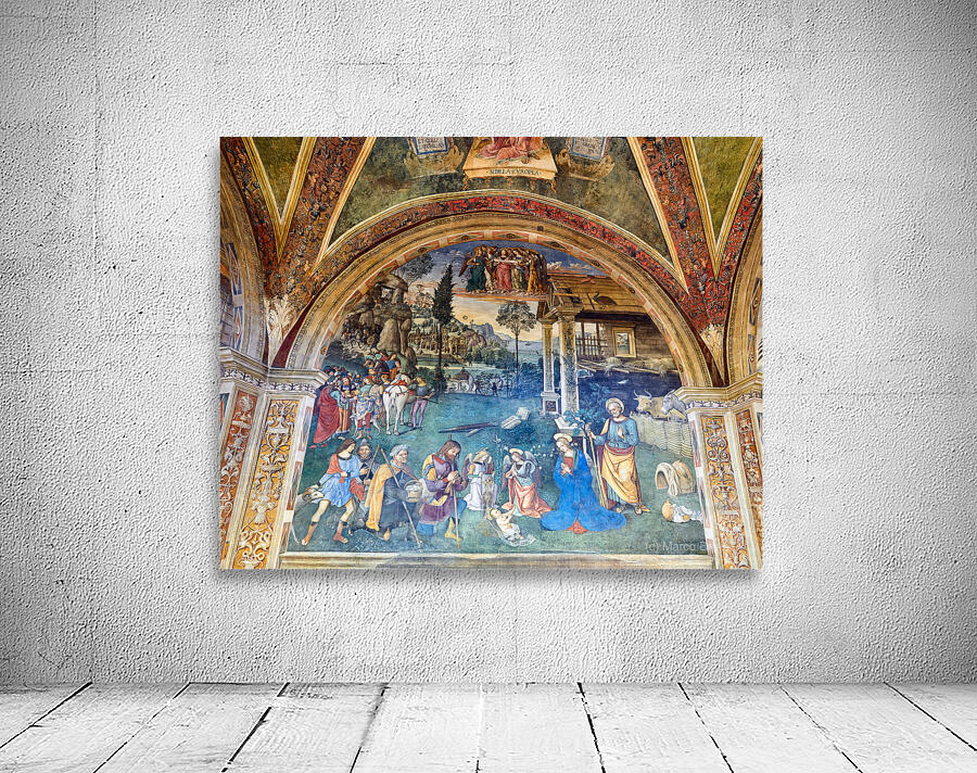Spello Umbria Italy. Baglioni Chapel frescoed by Pinturicchio in Santa Maria Maggiore Church Wall Preview