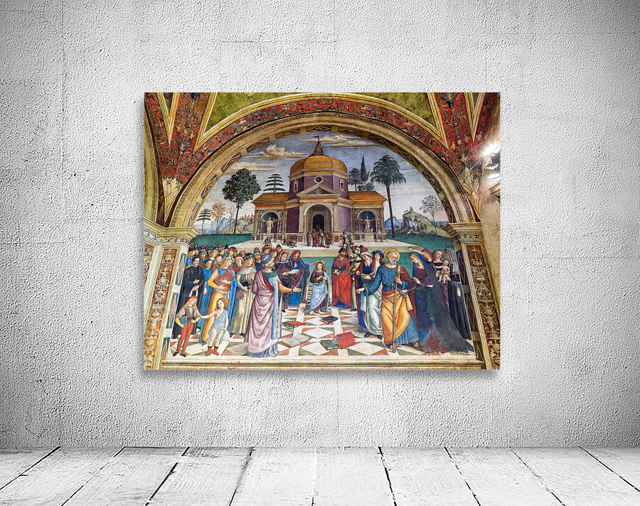 Spello Umbria Italy. Baglioni Chapel frescoed by Pinturicchio in Santa Maria Maggiore Church Wall Preview