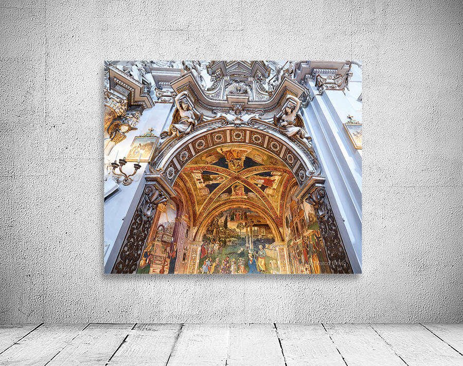 Spello Umbria Italy. Baglioni Chapel frescoed by Pinturicchio in Santa Maria Maggiore Church Wall Preview