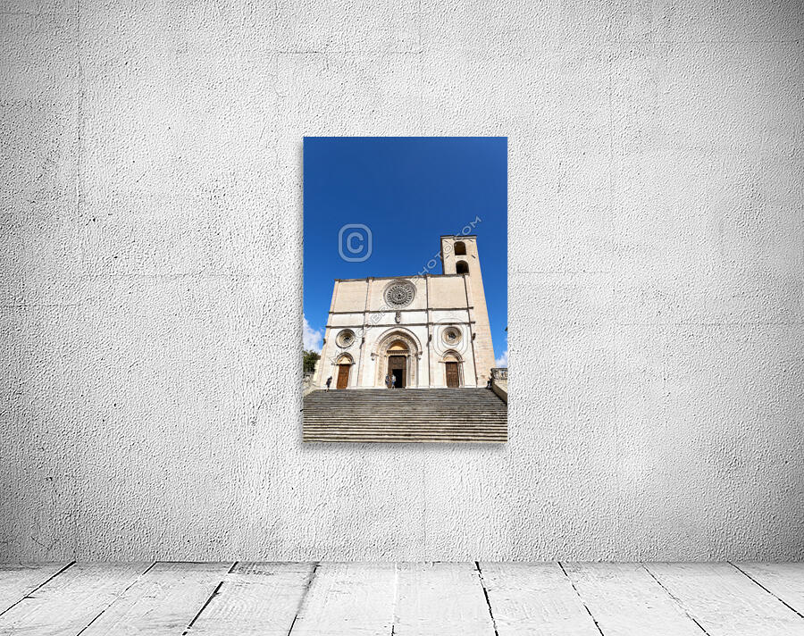 Todi Umbria Italy. Concattedrale della Santissima Annunziata. Cathedral. Piazza del Popolo Wall Preview