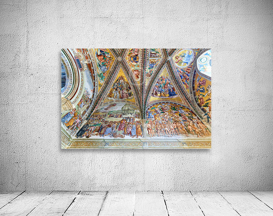Orvieto Umbria Italy. The vault of the chapel of the Madonna di San Brizio frescoed by Fra Angelico and Benozzo Gozzoli Wall Preview