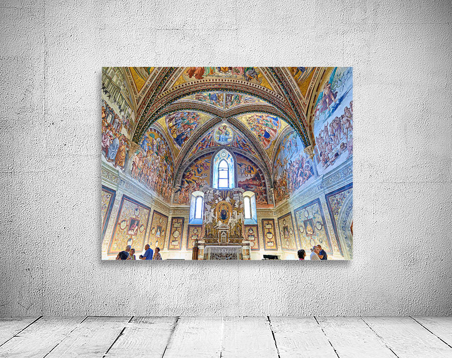 Orvieto Umbria Italy. The chapel of the Madonna di San Brizio frescoed by Fra Angelico Benozzo Gozzoli and Luca Signorelli Wall Preview