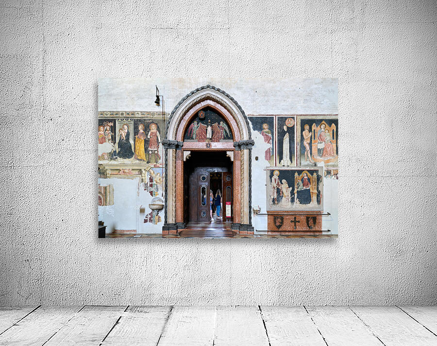 Verona Veneto Italy. The Basilica of Saint Anastasia. The entrance of the Cappella Giusti Giusti chapel Wall Preview